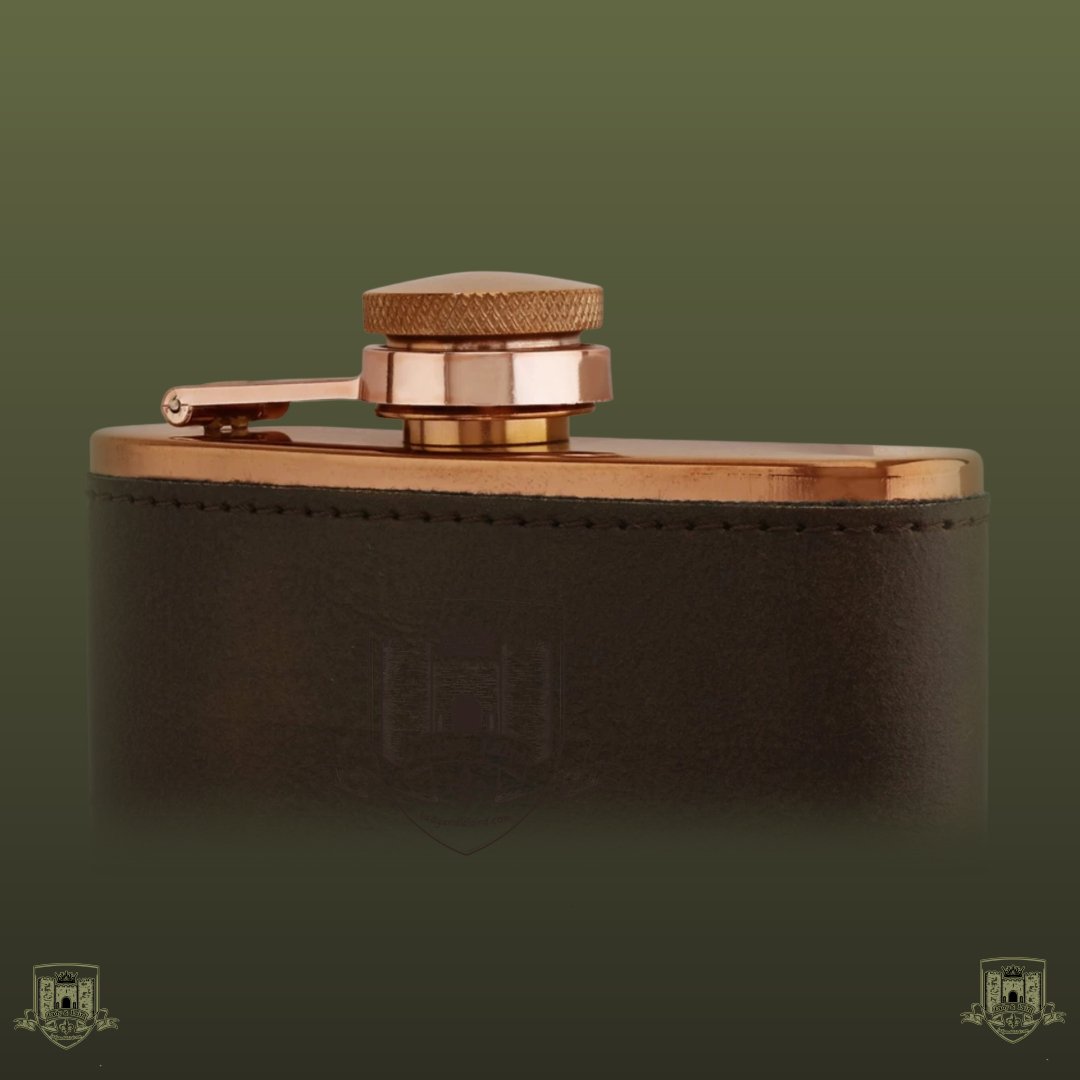 The Hunter’s Heart Copper Hip Flask Set with Funnel & Shot Cups - Image 3